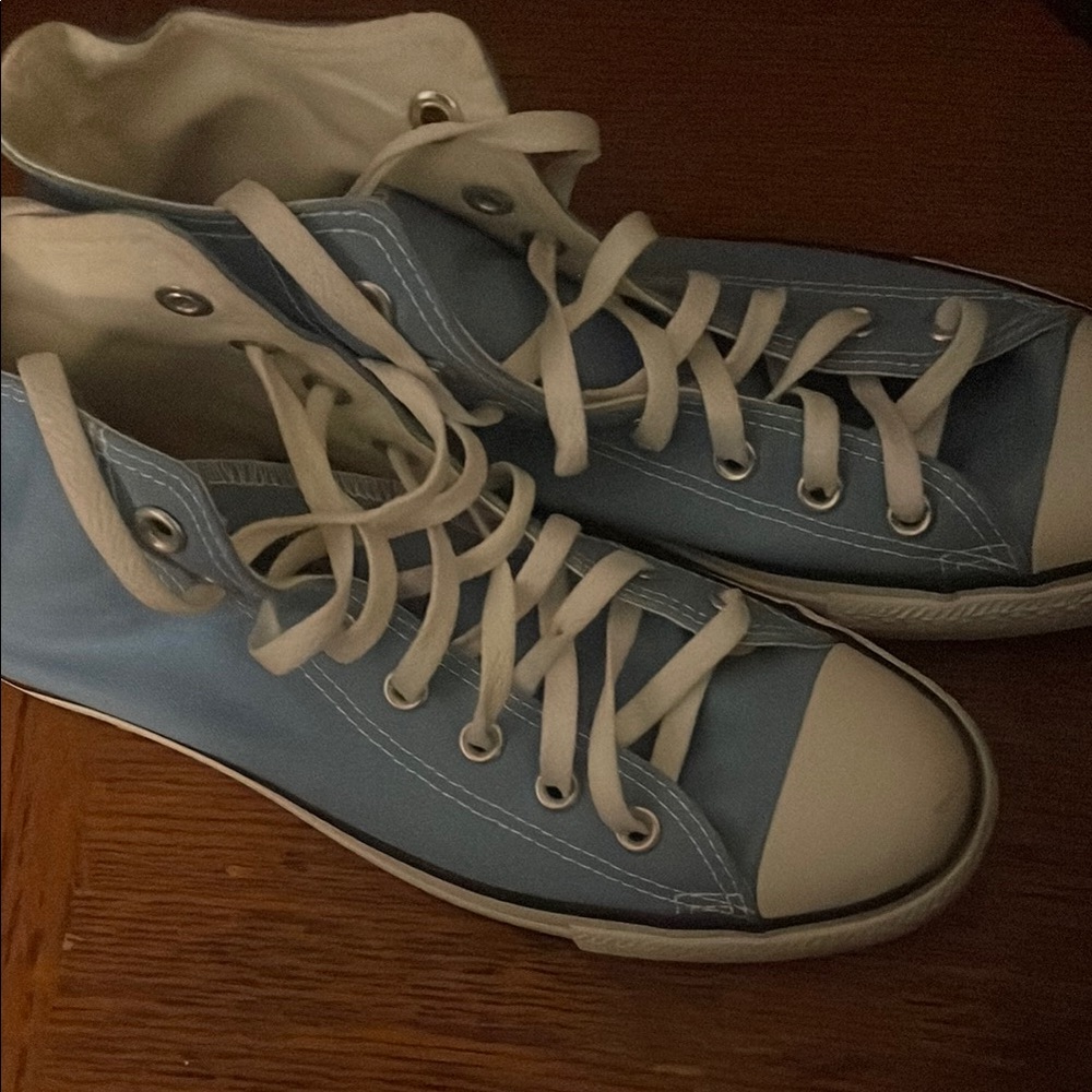 Baby Blue High-Top Converse
